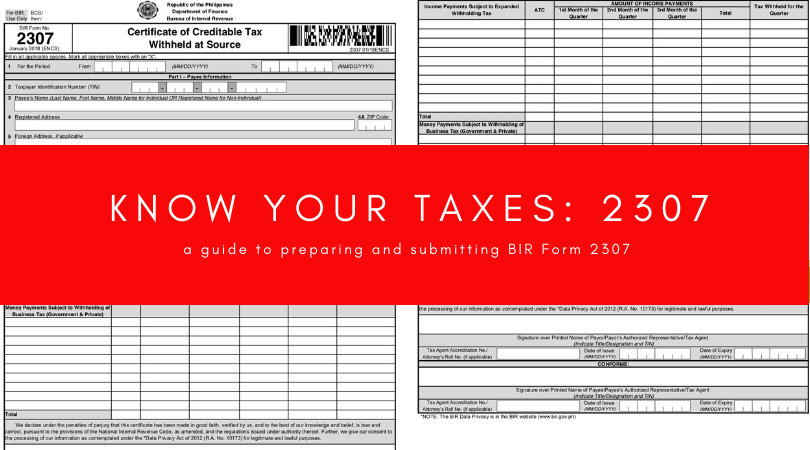 How To Compute Bir Form 2307 - Printable Forms Free Online