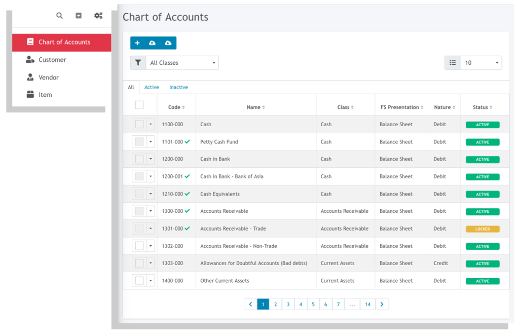 Add Chart of Account